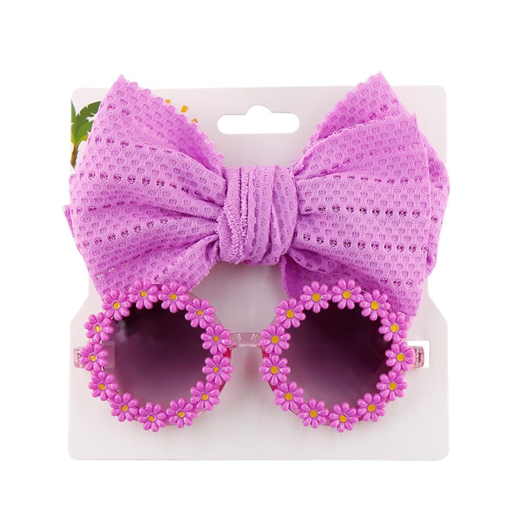 Baby girl headband and sunglasses