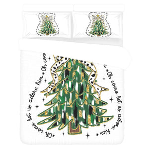 Oh Come Let Us Adore HIM 3-Piece Bedding Set Inkedjoy