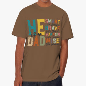 He is DAD distressed Unisex Garment-Dyed T-shirt