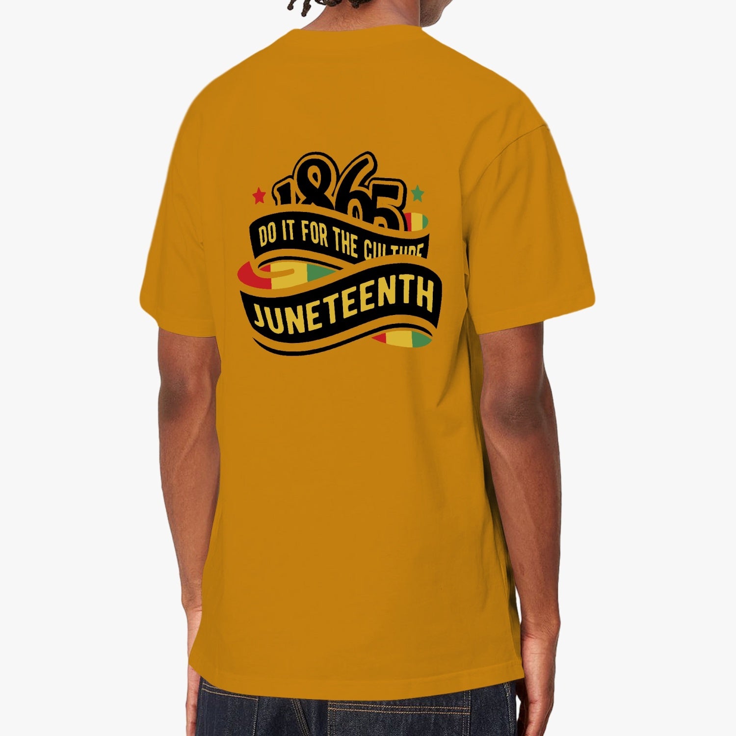 Front and Back Juneteenth Unisex Garment-Dyed T-shirt