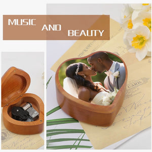 Custom Heart Shaped Wooden Music Box