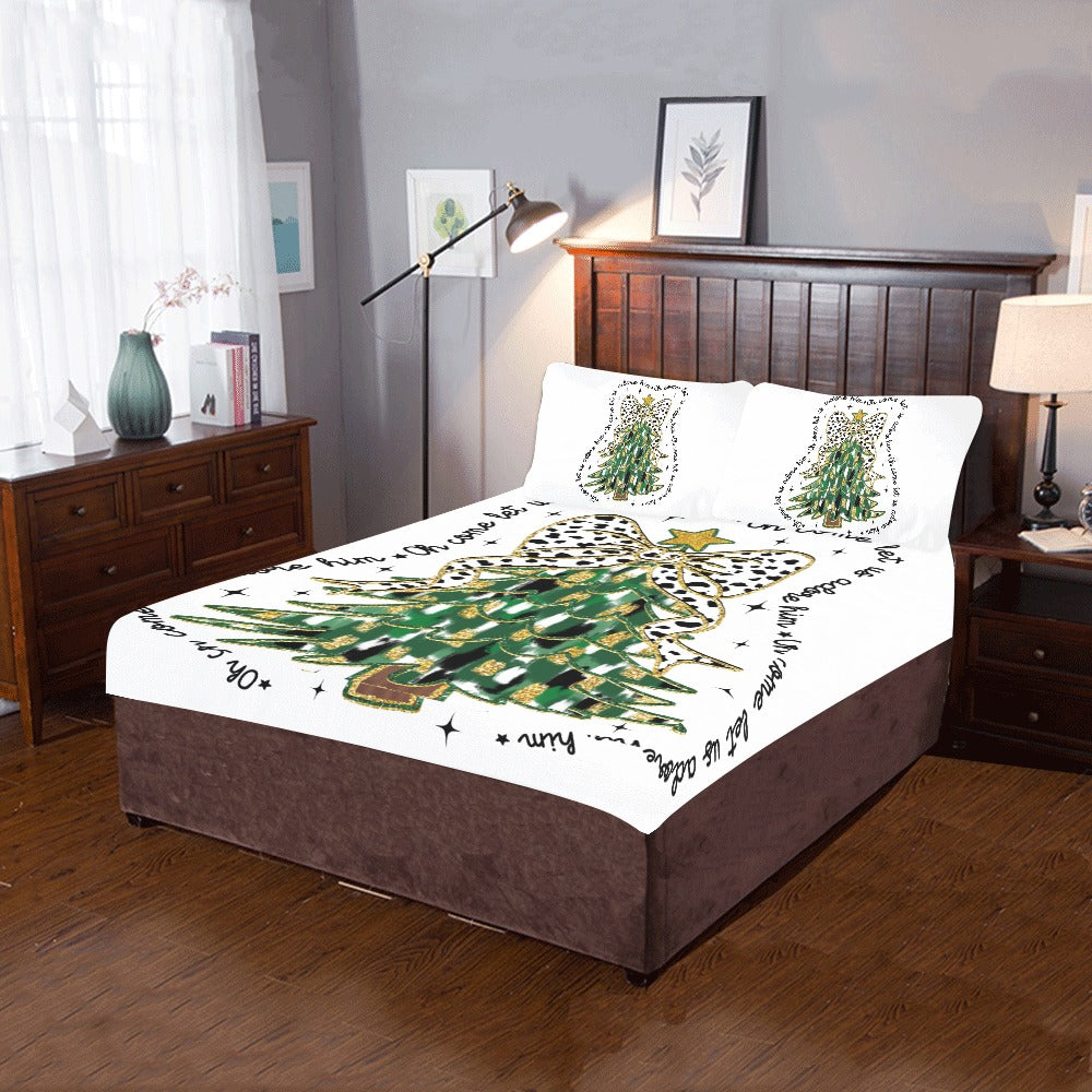 Oh Come Let Us Adore HIM 3-Piece Bedding Set Inkedjoy