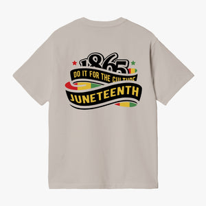 Front and Back Juneteenth Unisex Garment-Dyed T-shirt