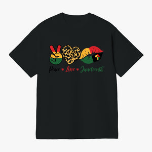 Front and Back Juneteenth Unisex Garment-Dyed T-shirt