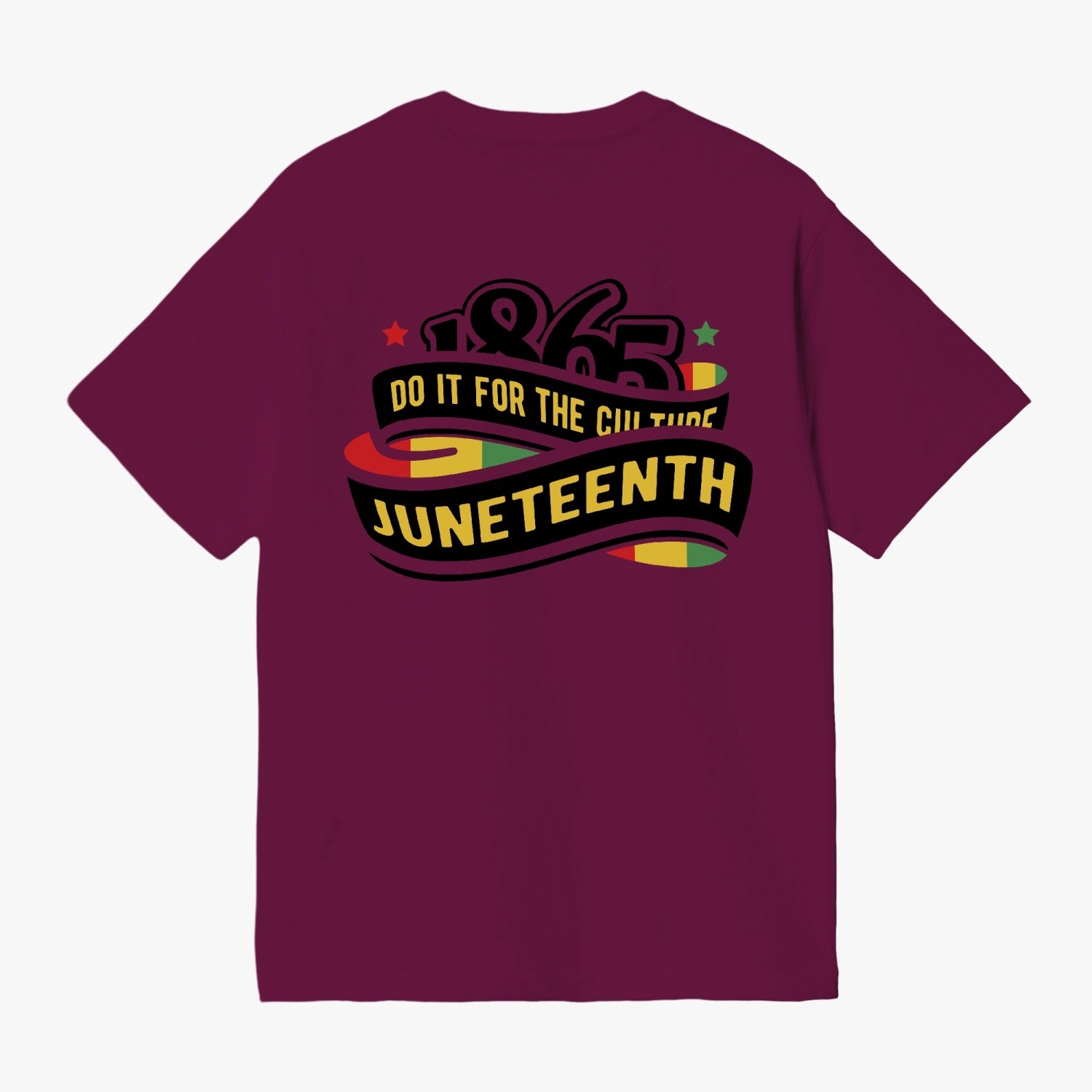 Front and Back Juneteenth Unisex Garment-Dyed T-shirt