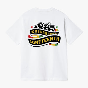 Front and Back Juneteenth Unisex Garment-Dyed T-shirt