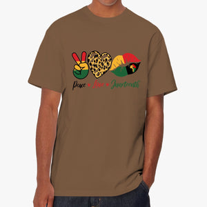 Front and Back Juneteenth Unisex Garment-Dyed T-shirt