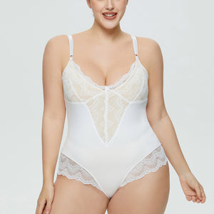 Women's Lace Spliced T-Line Bodysuit