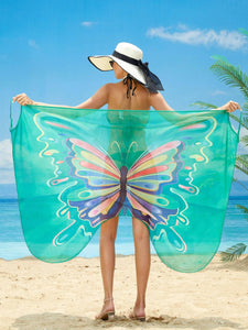 Butterfly Spaghetti Strap Cover Up