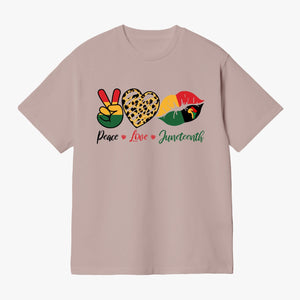 Front and Back Juneteenth Unisex Garment-Dyed T-shirt