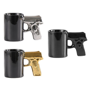 Gold, black or Silver Pistol Cup "Name can be added"