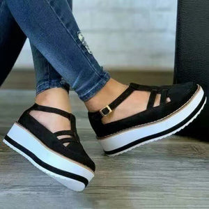 Summer New Solid Color Sandals Thick Sole