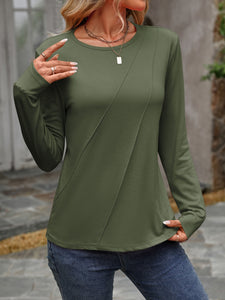 Round Neck Long Sleeve T-Shirt