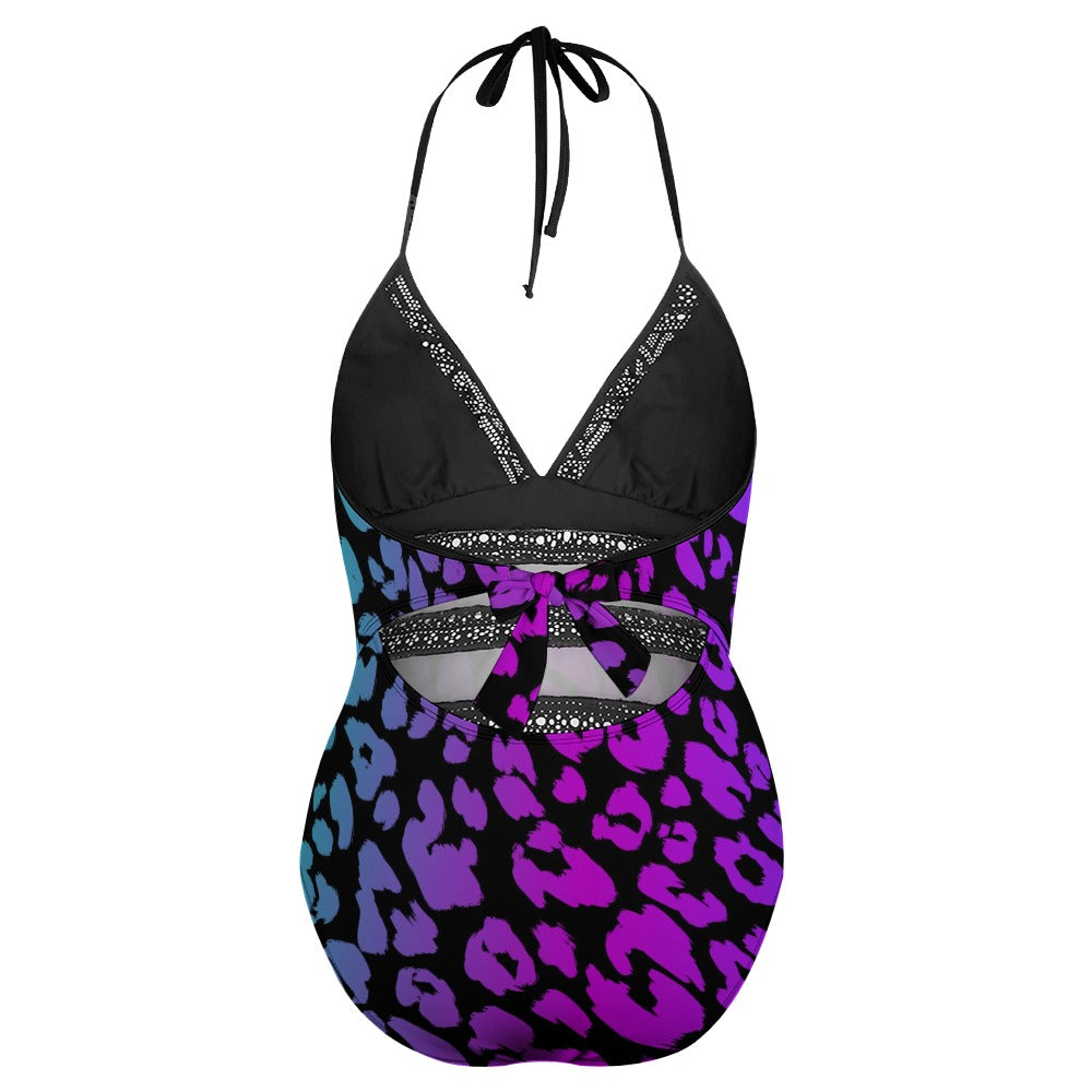 Multi colored Leopard Plus size bikini swimsuit