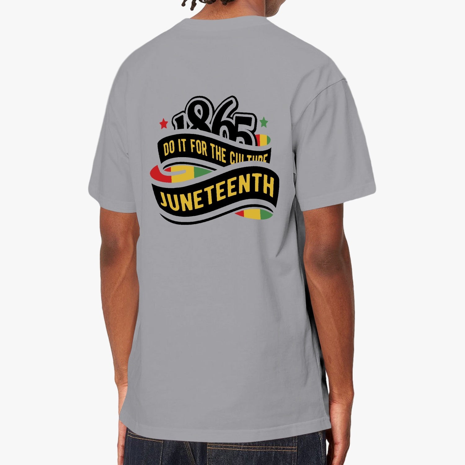 Front and Back Juneteenth Unisex Garment-Dyed T-shirt