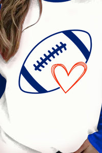 Football Graphic Round Neck Sweatshirt