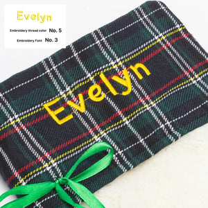 Custom Paw shaped Embroidered Christmas Stocking Custom Elite Apparel