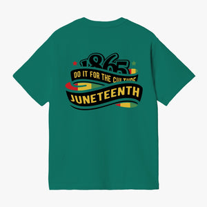 Front and Back Juneteenth Unisex Garment-Dyed T-shirt