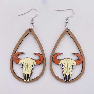 Western Wooden Earrings
