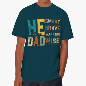 He is DAD distressed Unisex Garment-Dyed T-shirt