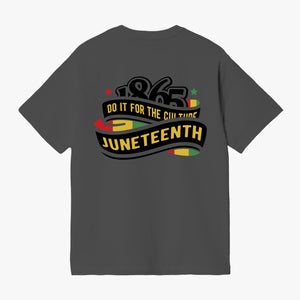 Front and Back Juneteenth Unisex Garment-Dyed T-shirt