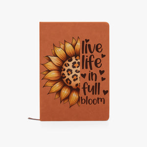 Full Bloom PU Leather Journal Notebook