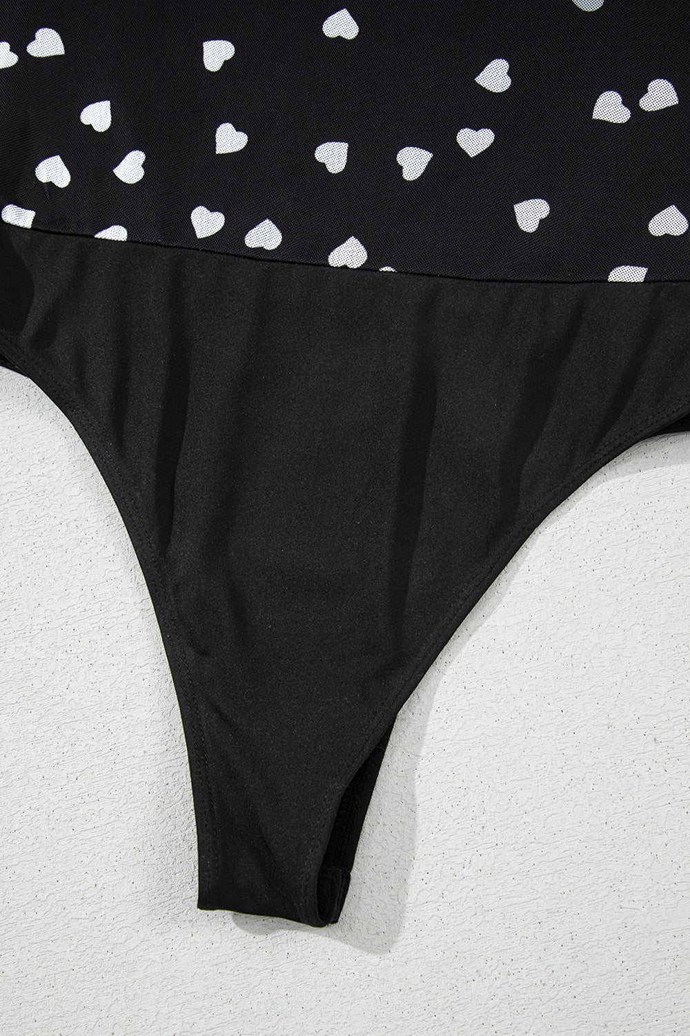 Heart Square Neck Long Sleeve Bodysuit Trendsi