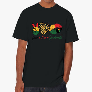 Front and Back Juneteenth Unisex Garment-Dyed T-shirt