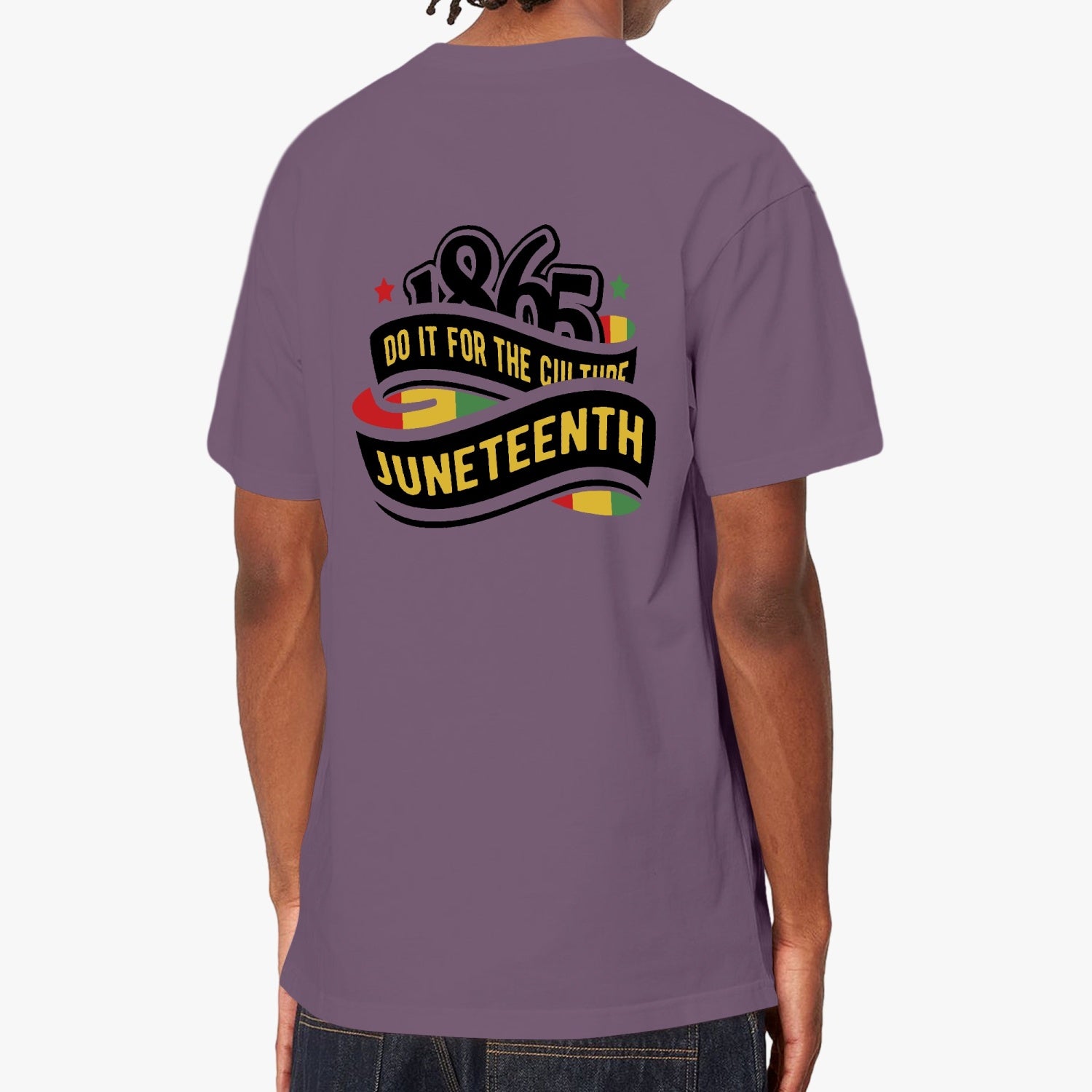 Front and Back Juneteenth Unisex Garment-Dyed T-shirt