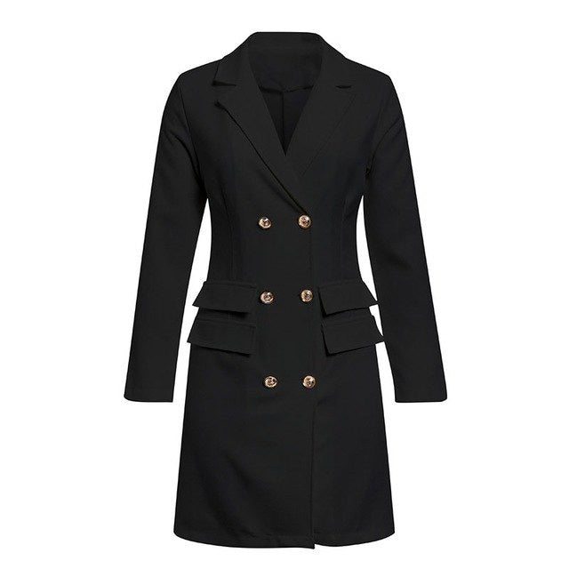 Elegant black women blazer dress