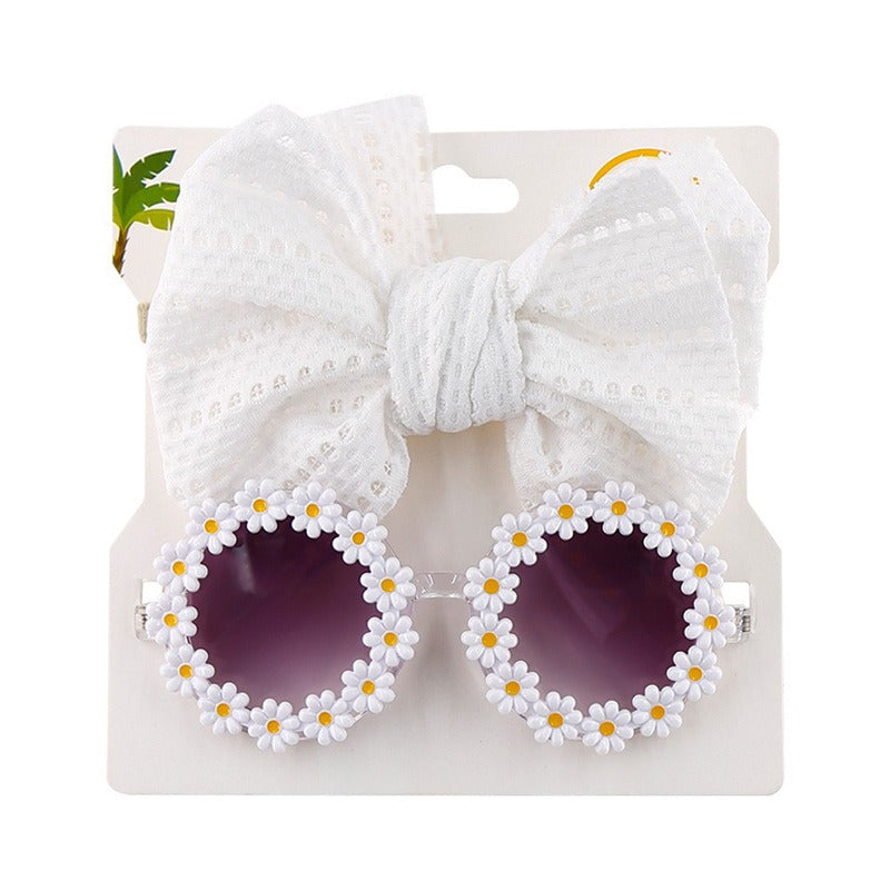 Baby girl headband and sunglasses