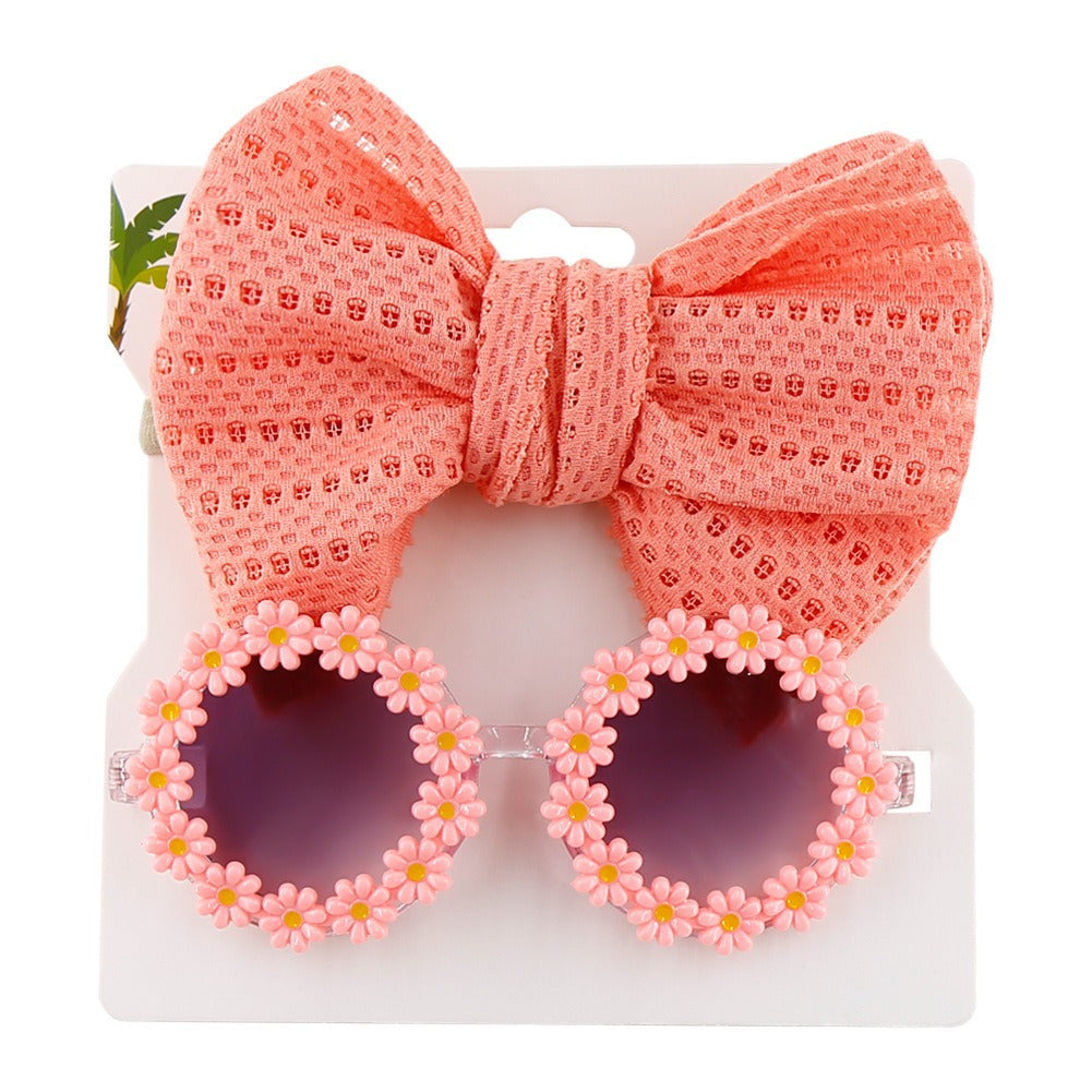 Baby girl headband and sunglasses