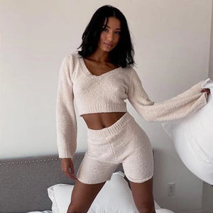 Flare Sleeve Sweatshirt & Short set eprolo