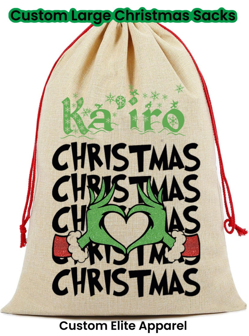 Custom Large Christmas Sacks