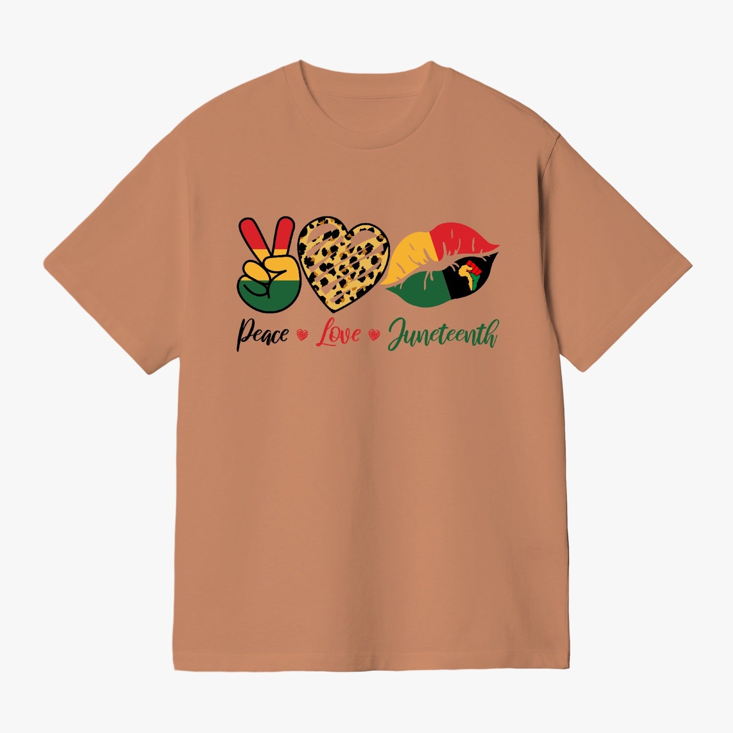 Front and Back Juneteenth Unisex Garment-Dyed T-shirt