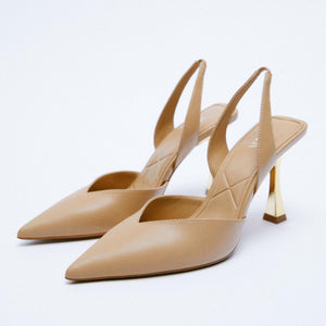 PU Leather Point Toe Stiletto Heel Pumps