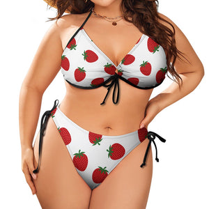 Plus Size Strawberry Bikini Swimsuit