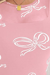 Bow Round Neck Long Sleeve Top Trendsi