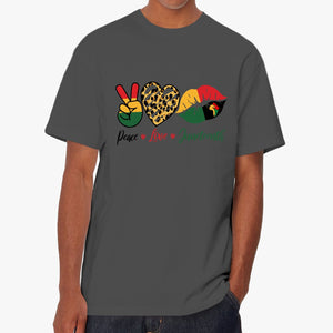 Front and Back Juneteenth Unisex Garment-Dyed T-shirt