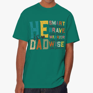 He is DAD distressed Unisex Garment-Dyed T-shirt