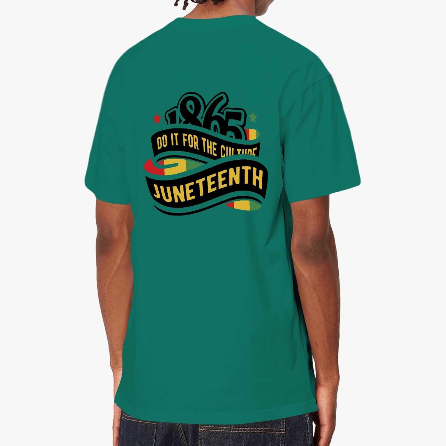 Front and Back Juneteenth Unisex Garment-Dyed T-shirt