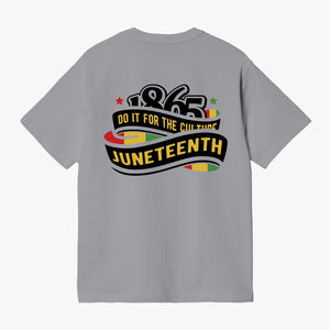 Front and Back Juneteenth Unisex Garment-Dyed T-shirt