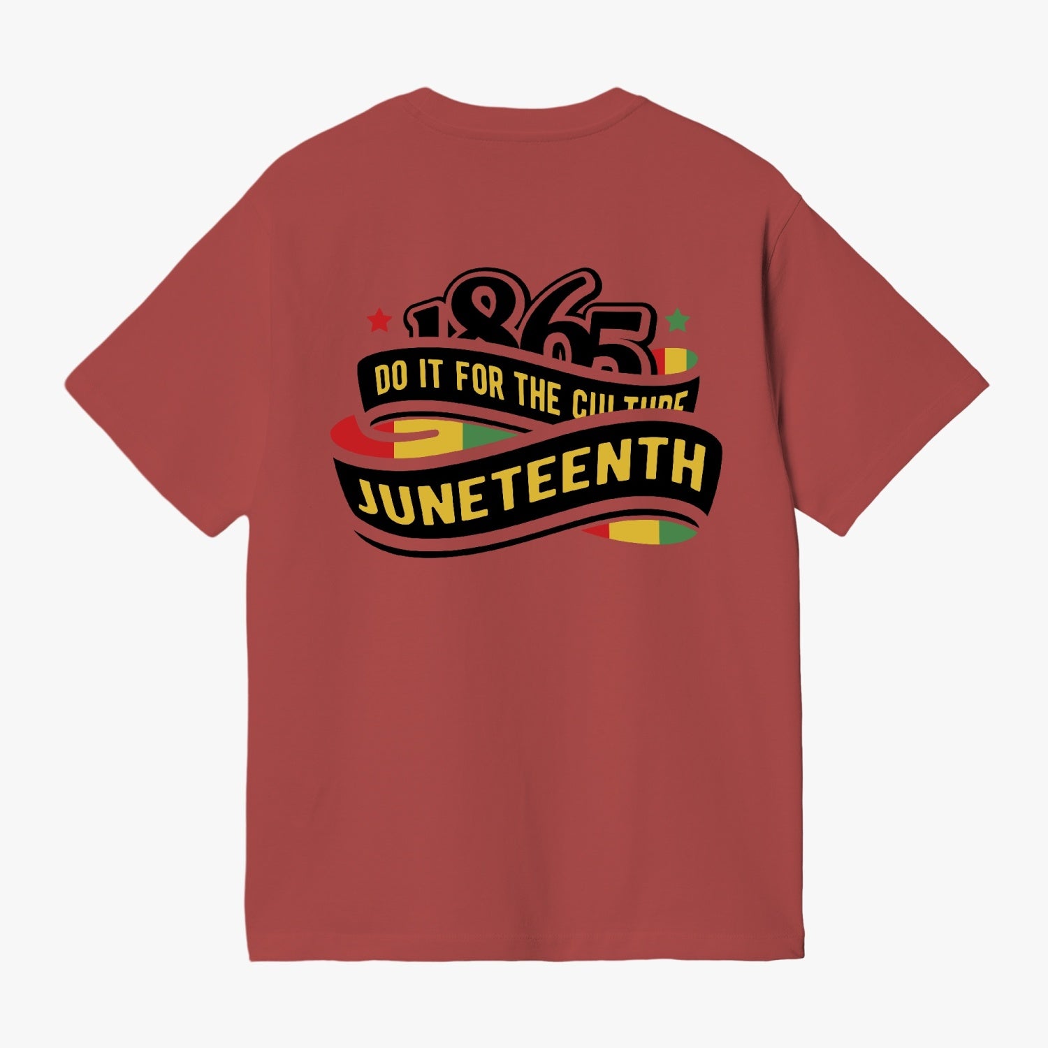 Front and Back Juneteenth Unisex Garment-Dyed T-shirt