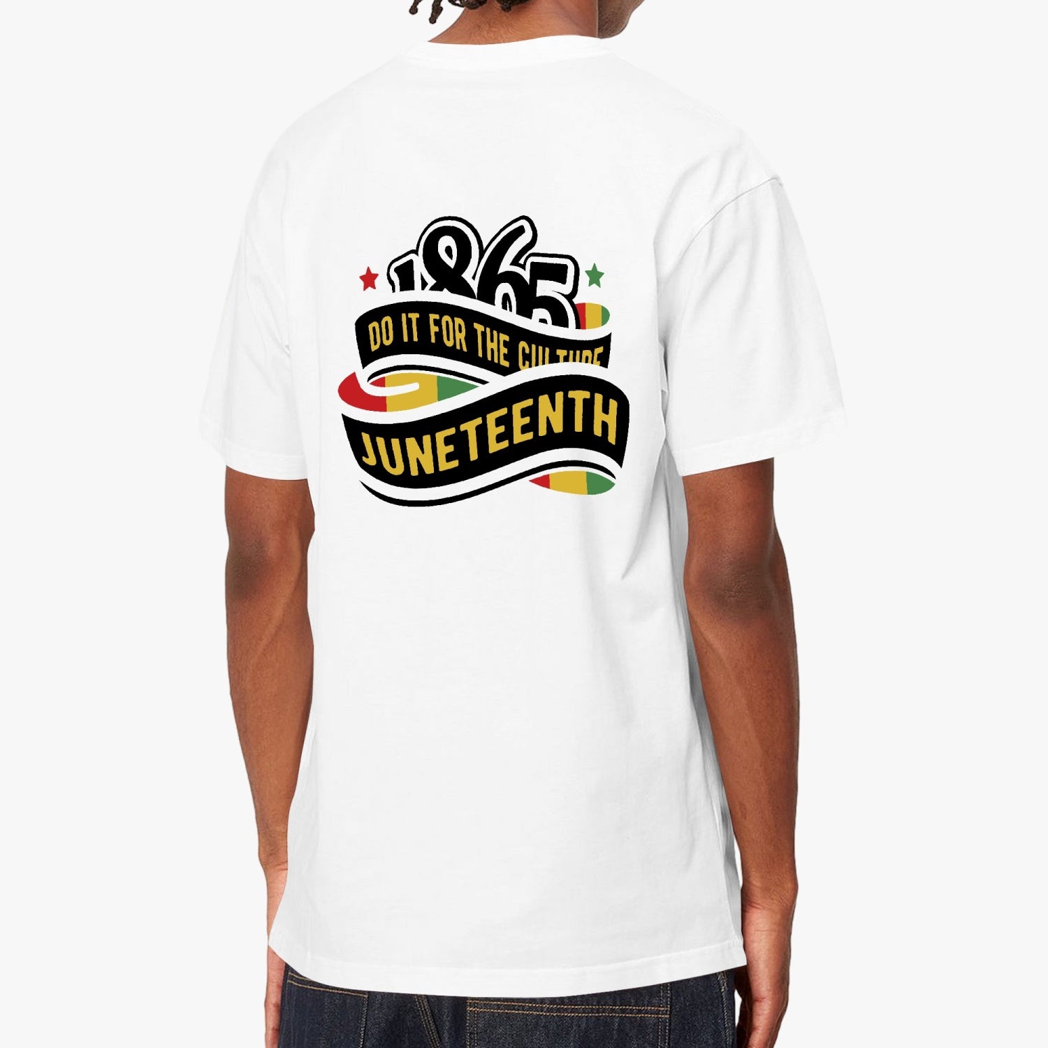 Front and Back Juneteenth Unisex Garment-Dyed T-shirt