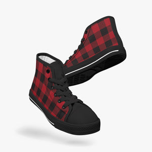 Kid’s High-Top Canvas Shoes-Black