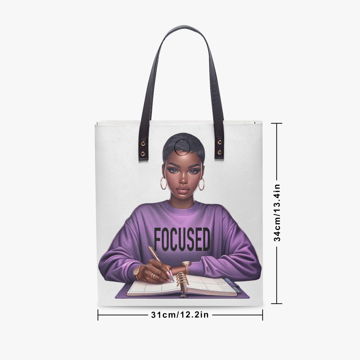 Focused Regular PU Leather Tote Bag