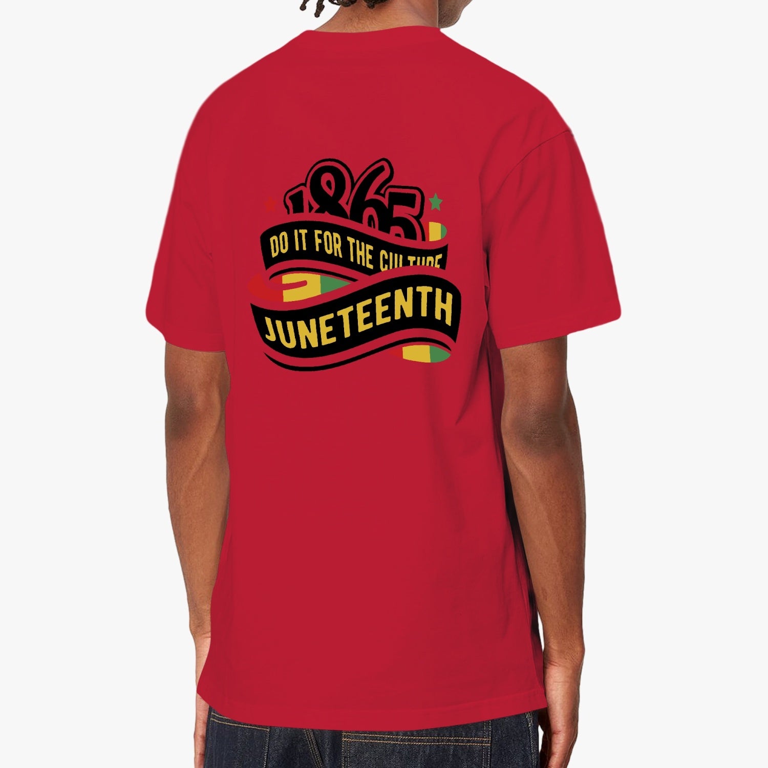 Front and Back Juneteenth Unisex Garment-Dyed T-shirt