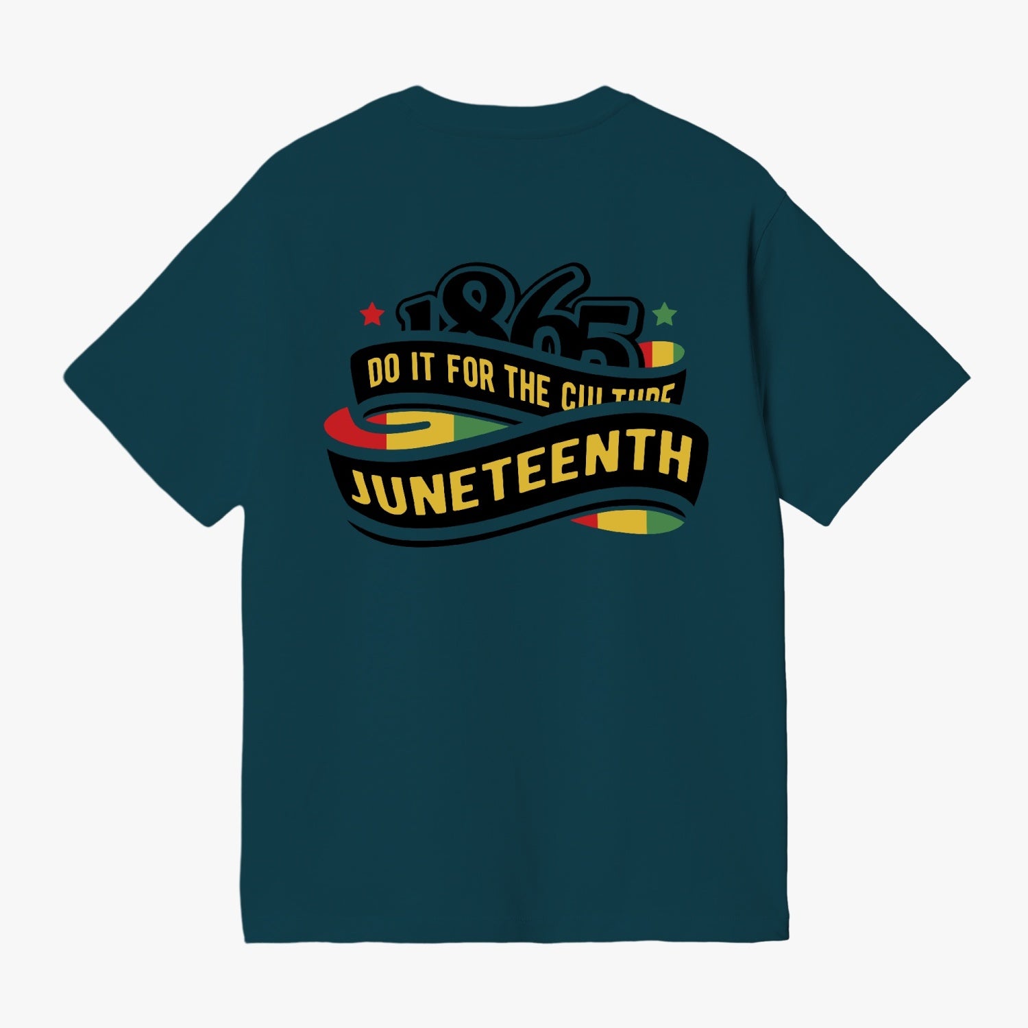 Front and Back Juneteenth Unisex Garment-Dyed T-shirt