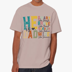 He is DAD distressed Unisex Garment-Dyed T-shirt