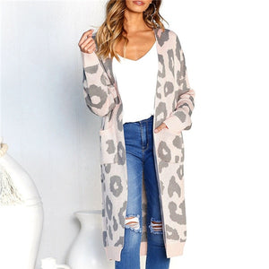 Liva Sexy Leopard Printed Cardigan Sweater